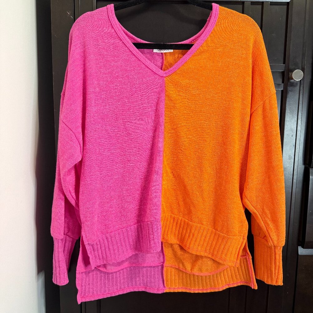 GeeGee Pink & Orange Tunic Sweater | NWOT